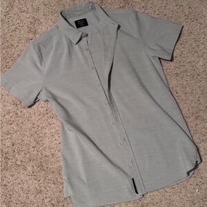 BYLT Basics Light Gray Casual Button Down Shirt